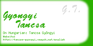 gyongyi tancsa business card